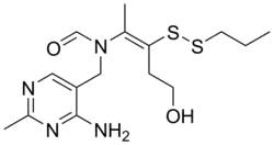 Skeletal formula of prosultiamine