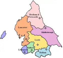 The Diocese of Hexham and Newcastle within the Province of Liverpool