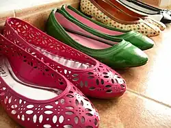 Ballet flats featuring a cutout design