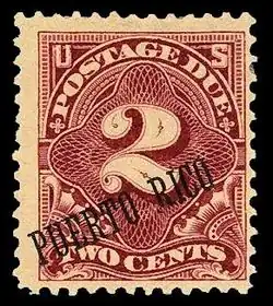 United States, 1899: postage due stamp overprinted for use in Puerto Rico