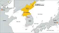 Location of Punggye-ri