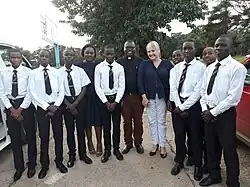 Pupils and teachers from St Patrick's Minor Seminary