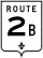 Route 2B marker