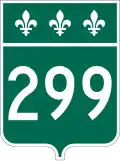 Route 299 marker
