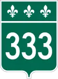 Route 333 marker
