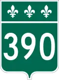 Route 390 marker