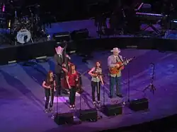 Quebe Sisters band at Alamodome, San Antonio, TX