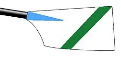 Image showing the rowing club's blade colours
