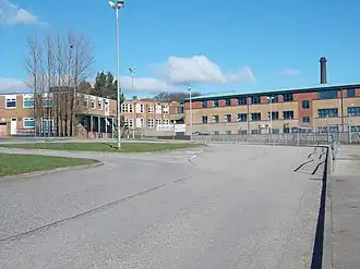 Bradford secondary school's outside view at Deanstones Lane in Queensbury, Bradford.