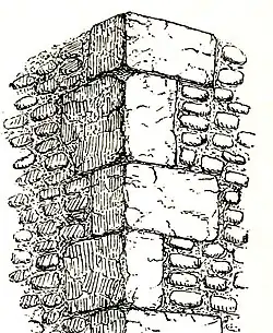 Quoin stones in the south transept of Stow Minster, Lincolnshire