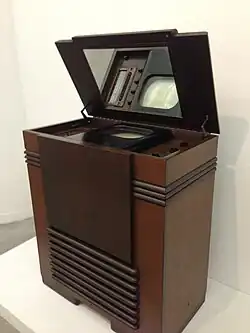 First U.S. commercial TV set, the RCA Victor TRK 12 (1939)[79]