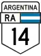 National Route 14 shield}}