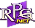 The letters RPG with a small gold net below, layered over a purple rhombus