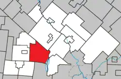 Location within Le Val-Saint-François RCM.