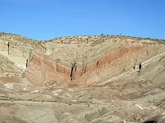 Rainbow Basin Syncline in the Barstow Formation near Barstow, California