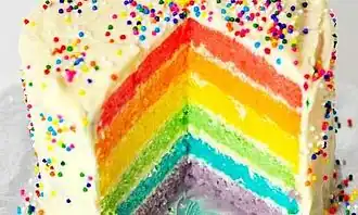 Rainbow layer cake