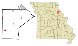 Location of Perry, Missouri