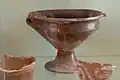 Red-painted goblet from Phylakopi, Phylakopi II culture, middle Bronze Age