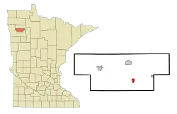 Location of Brooks, Minnesota