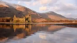 Kilchurn Castle reflecting on Loch Awe