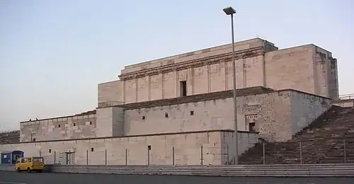 Zeppelinfeld, main tribune (December 2004)