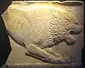 Relief with an attacking lion