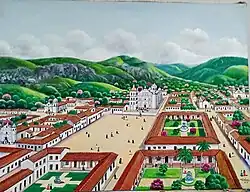 Painting of Comayagua, by Jesús Valladares Tejeda