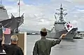 ROKS Seoae Ryu Seong-ryong arriving in Pearl Harbor during RIMPAC 2014.