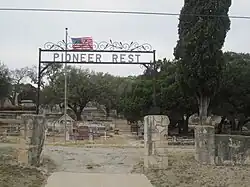 Pioneer Rest Cemetery in Menard has graves from the 19th century