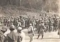 19th Infantry Battalion of the Military Police of Minas Gerais moving forward to the battle against the Paulistas.