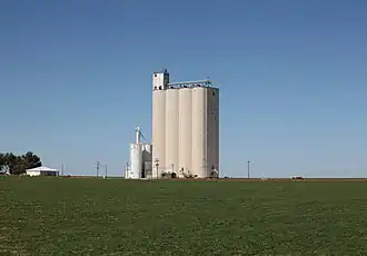 Grain elevator in northwestern Parmer County