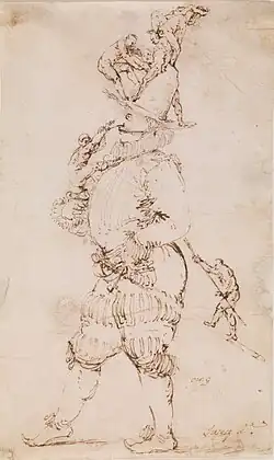 Fantastic Scene, pen & ink, 18.4 x 11&nbsp;cm. private collection, Madrid