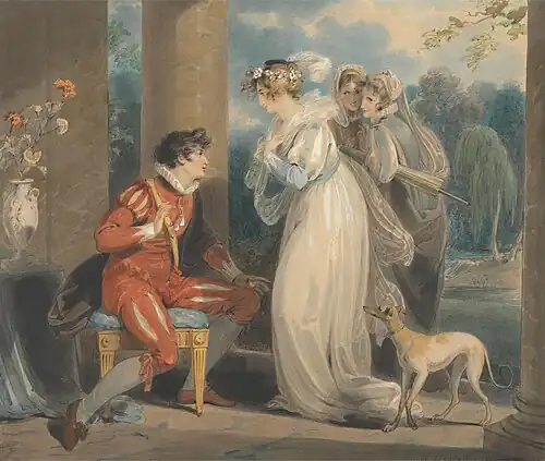 Rosebud, a watercolour by Richard Westall