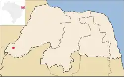 Location in Rio Grande do Norte