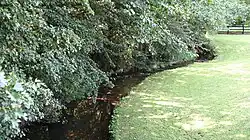 River Foss near Crayke 2 miles from its source, 54°8′16.55″N 1°8′1.12″W﻿ / ﻿54.1379306; -1.1336444