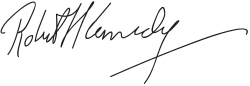 Cursive signature in ink