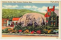 color postcard of the Rollstone Boulder.