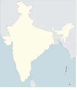Map of the Roman Catholic Diocese of Port Blair in India