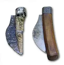 Roman pocketknife and reconstruction