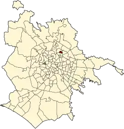 Position of the quartiere within the city
