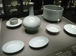 Case with over 5% of the world's surviving Ru ware, Song, c. 1100