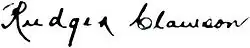 Signature of Rudger Clawson