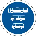 Buses, midi-buses and mini-buses only