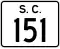 South Carolina Highway 151 Alternate marker