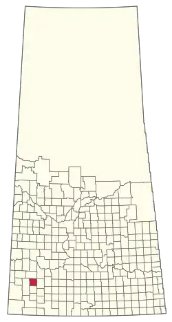 Location of the RM of Gull Lake No. 139 in Saskatchewan