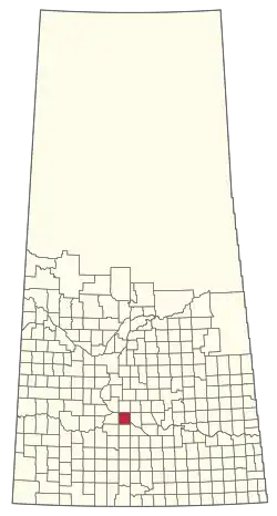 Location of the RM of Huron No. 223 in Saskatchewan