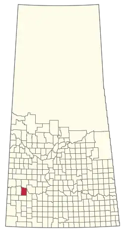 Location of the RM of Miry Creek No. 229 in Saskatchewan