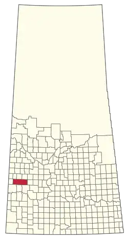 Location of the RM of Kindersley No. 290 in Saskatchewan