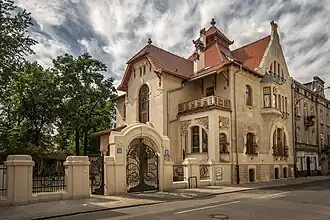 Leopold Kindermann's Villa in Łódź (by Gustaw Landau-Gutenteger, 1903)