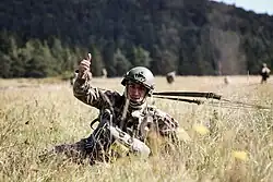 A paratrooper in Saber Junction 2019
